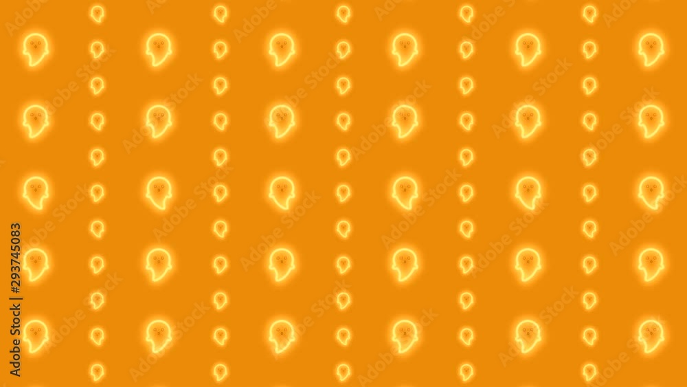 Vertical Scrolling Halloween Ghost in Glowing Orange Tiled Looping Motion Graphics Vertical Scrolling Halloween Ghost in Glowing Orange Tiled Looping Motion Graphics