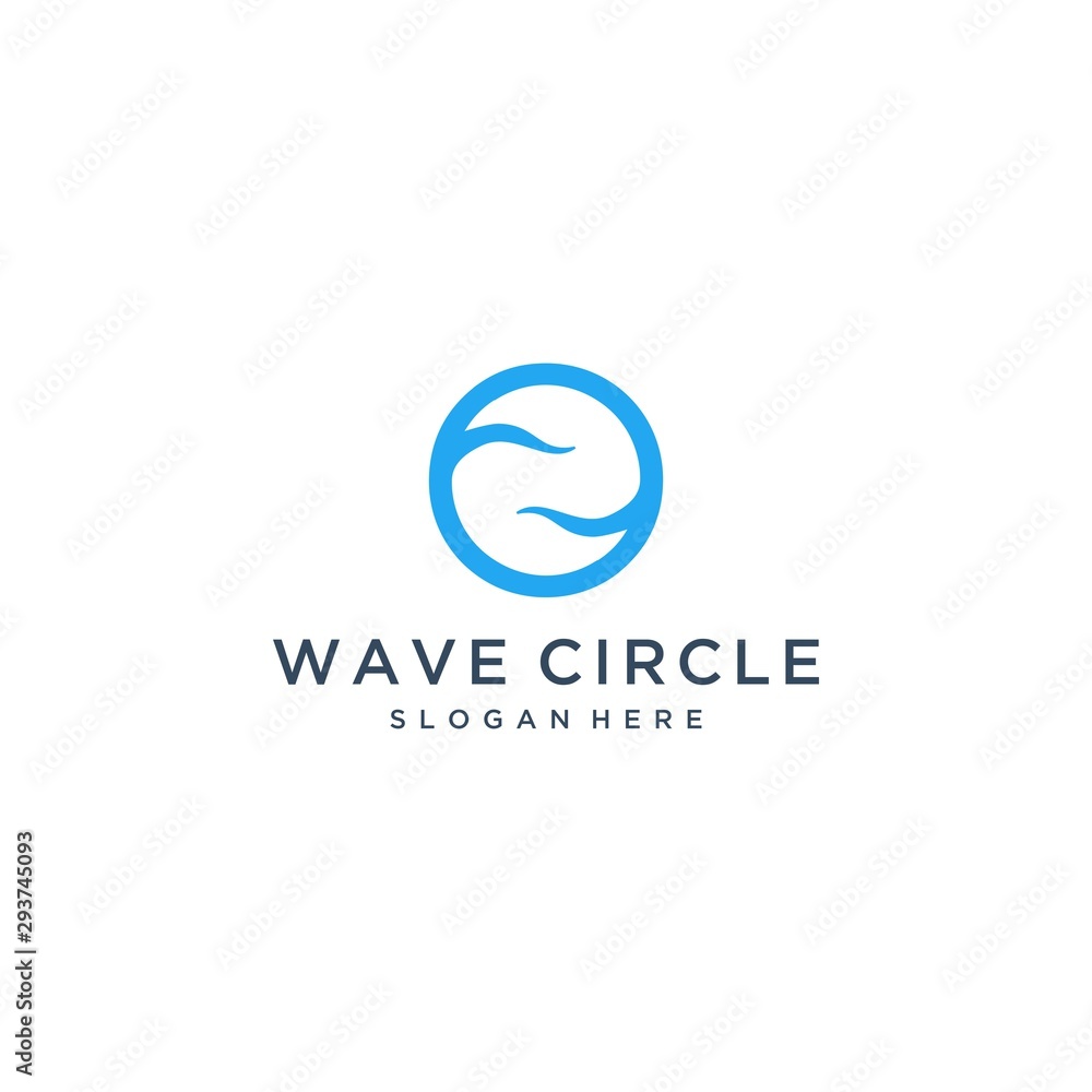 monogram logo design or initials letter O with natural ocean waves monogram logo design or initials letter O with natural ocean waves