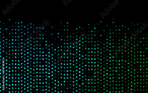 Dark Blue  Green vector template with circles. Glitter abstract illustration with blurred drops of rain. Pattern for ads  leaflets.