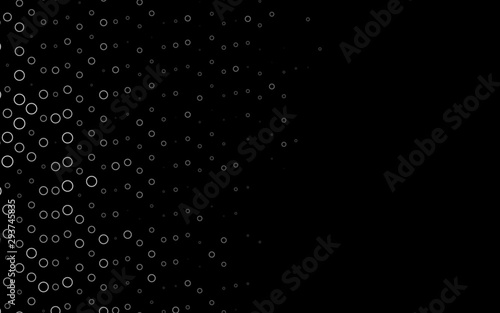 Dark Black vector pattern with spheres. Beautiful colored illustration with blurred circles in nature style. Template for your brand book.