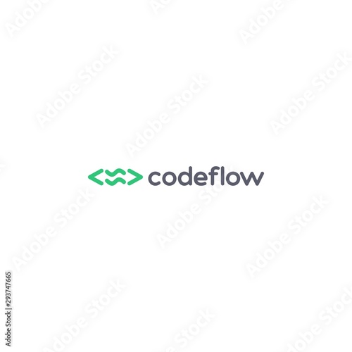 technology developer design logo, or code with waves