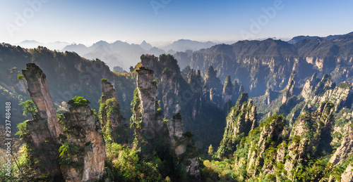 Unique geologic formations in World Heritage Site, Zhang Jia Jie.