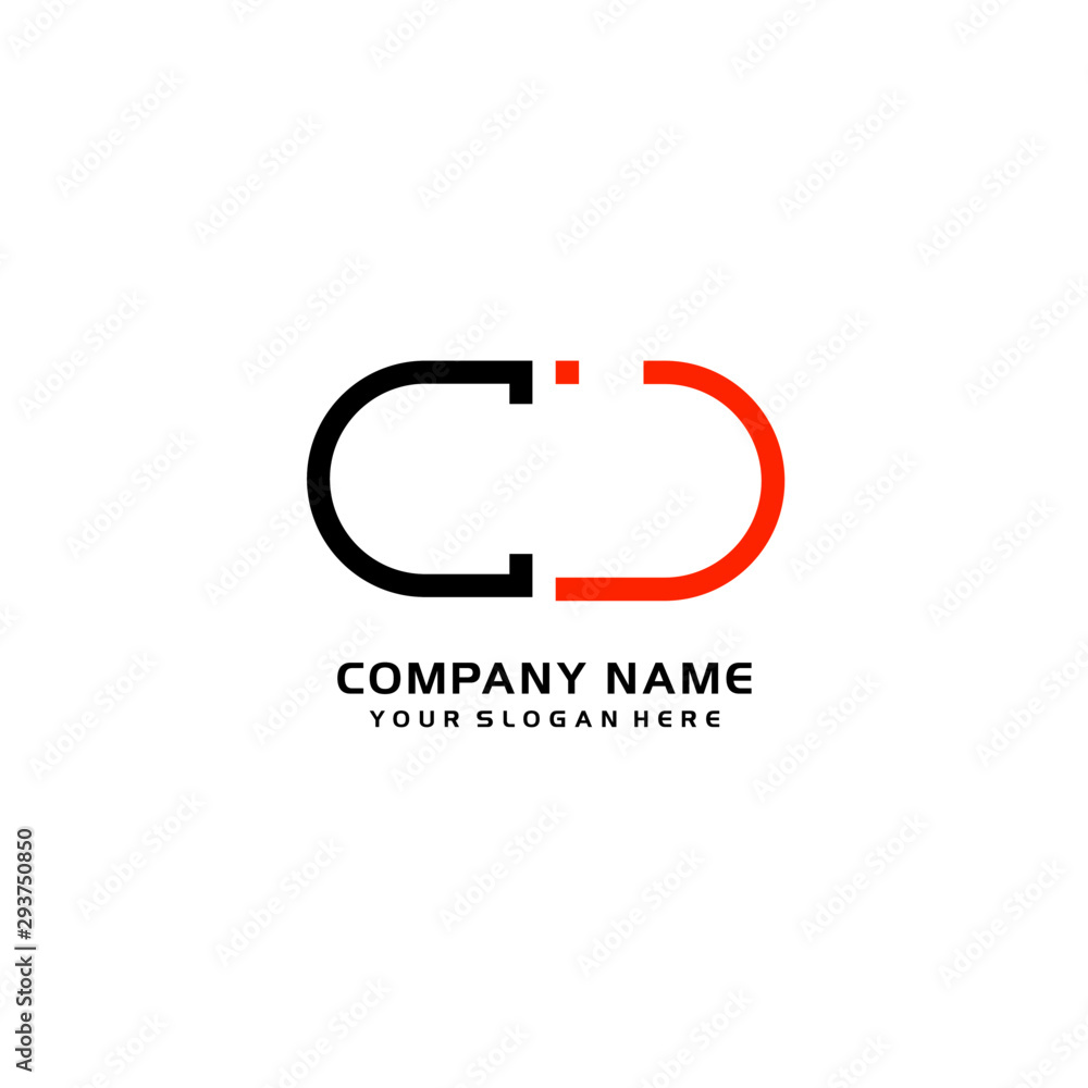 Icon Design Logo Letters JMinimalist, oval-shaped logo, with colors, black, green, orange