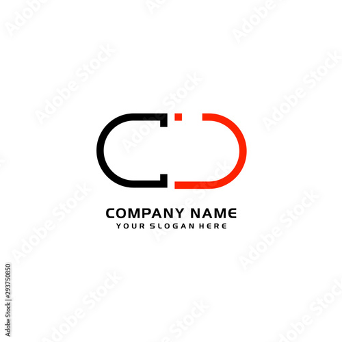 Icon Design Logo Letters JMinimalist  oval-shaped logo  with colors  black  green  orange
