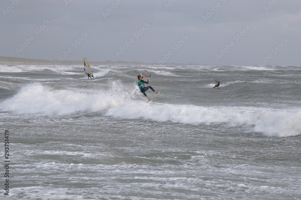 Water sport at Hvide Sande in Denmark Water sport at Hvide Sande in Denmark