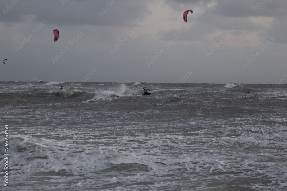 Water sport at Hvide Sande in Denmark Water sport at Hvide Sande in Denmark