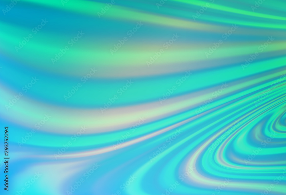 Obraz premium Light Blue, Green vector background with liquid shapes.