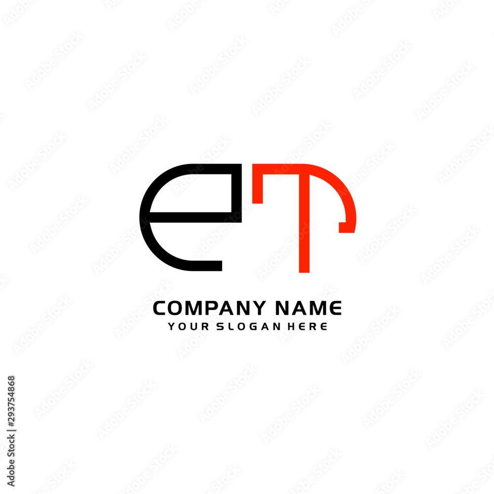 Icon Design Logo Letters PT Minimalist, oval-shaped logo, with colors, black, green, orange Icon Design Logo Letters PT Minimalist, oval-shaped logo, with colors, black, green, orange