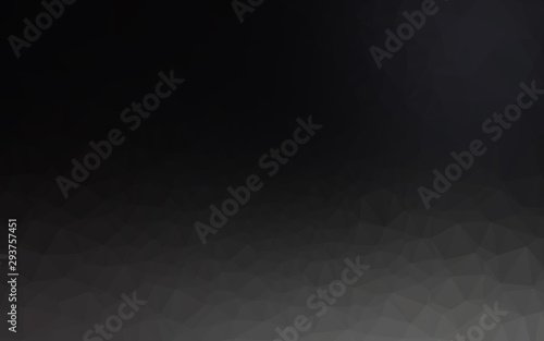 Dark Black vector blurry triangle template. Shining illustration, which consist of triangles. Template for your brand book.