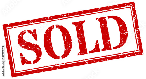 sold stamp. sold square grunge sign. sold