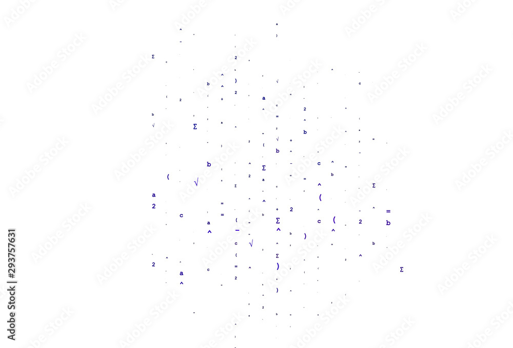 Light Pink, Blue vector backdrop with algebra elements. Light Pink, Blue vector backdrop with algebra elements.
