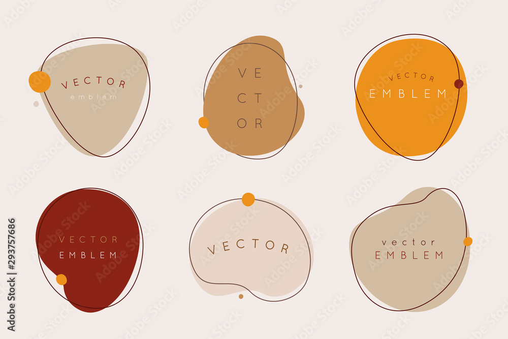 Vector set of abstract creative backgrounds in minimal trendy
