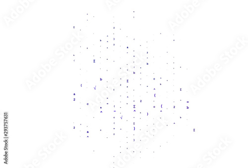 Light Pink, Blue vector backdrop with algebra elements.