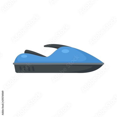 Water jet ski icon. Flat illustration of water jet ski vector icon for web design