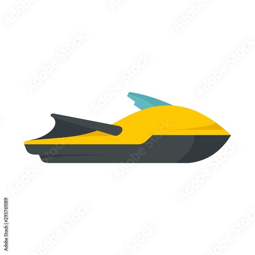 Sport jet ski icon. Flat illustration of sport jet ski vector icon for web design