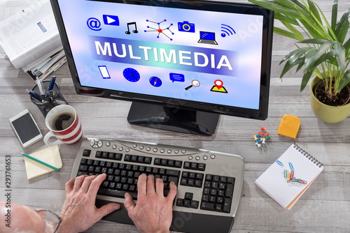Multimedia concept on a computer