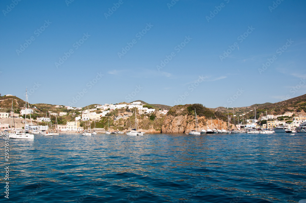 Ponza island (Italy) in the summer. Sea, rocks and boats. Ponza island (Italy) in the summer. Sea, rocks and boats.