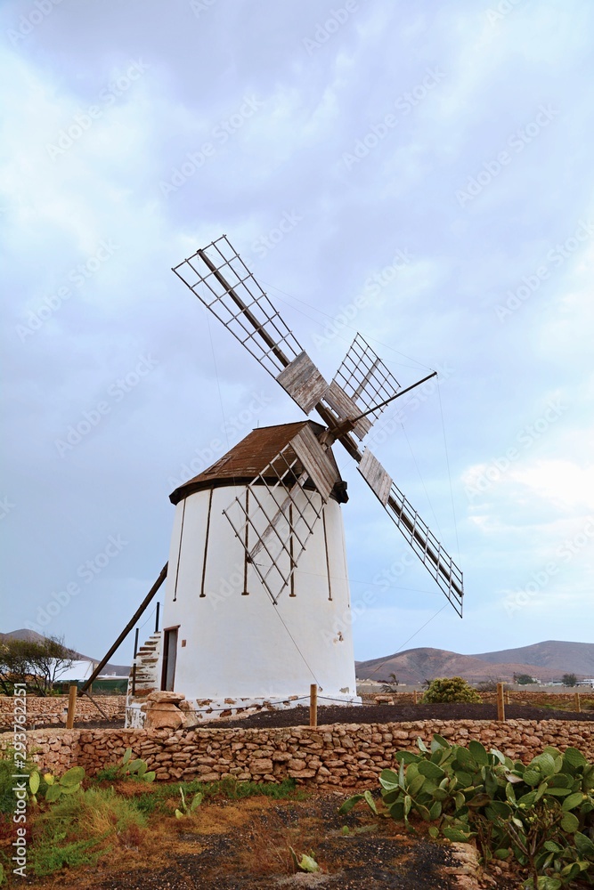 Traditional windmill in Fuerteventura