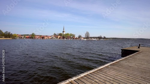 View of Mariefred village in Sweden from the water photo