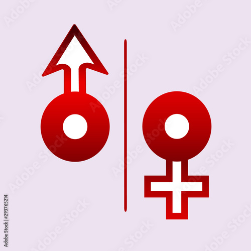 Women and men icon vector design template, toilet / toilet man. A symbol of differences between the sexes.
