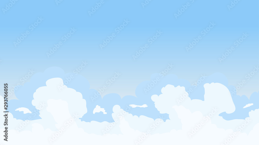 Landscape blue sky and white clouds on sunny day.Sky and cloud background.cartoon sky concetp.Vector illustration Landscape blue sky and white clouds on sunny day.Sky and cloud background.cartoon sky concetp.Vector illustration