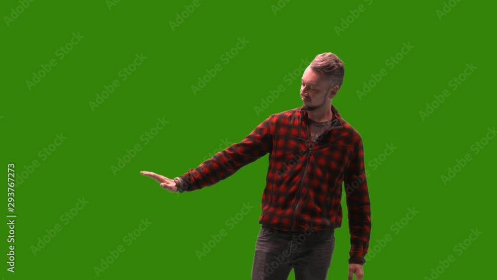 Male model on green screen right hand down right to dissaprove something. Easy chroma keying by just one click is prepared. Male model on green screen right hand down right to dissaprove something. Easy chroma keying by just one click is prepared.