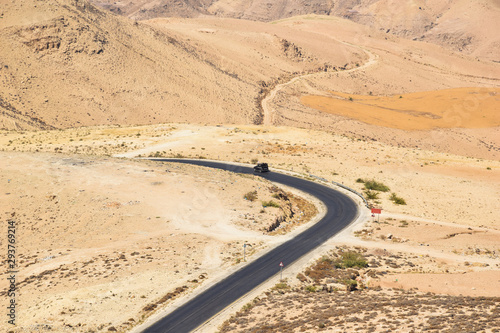 Roads and mountains in Jordan