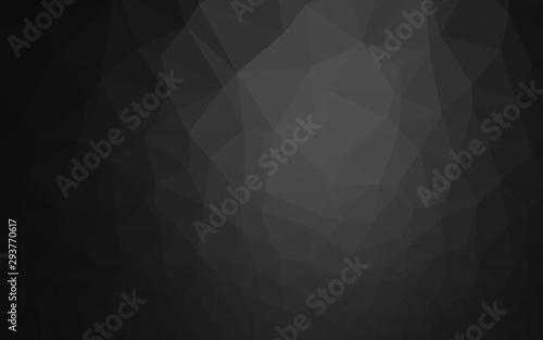 Dark Silver, Gray vector abstract polygonal texture. Shining illustration, which consist of triangles. New texture for your design.