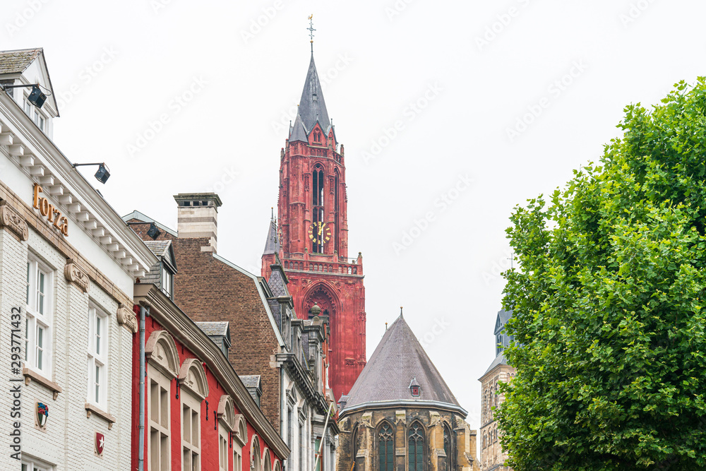 Fototapeta premium MAASTRICHT, THE NETHERLANDS - june 10, 2018:Traditional Cathedral building in Maastricht, Netherlands.