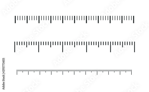 Measuring scale, markup for rulers. Vector illustration.