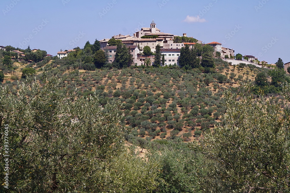 Panorama of Giano dell'Umbria, Italy