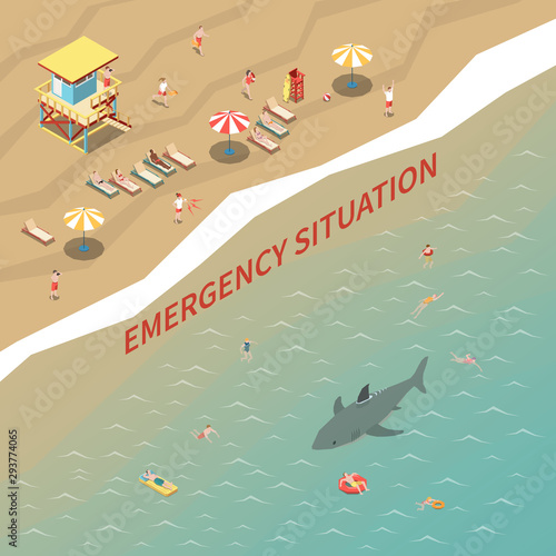 Beach Lifeguards Illustration