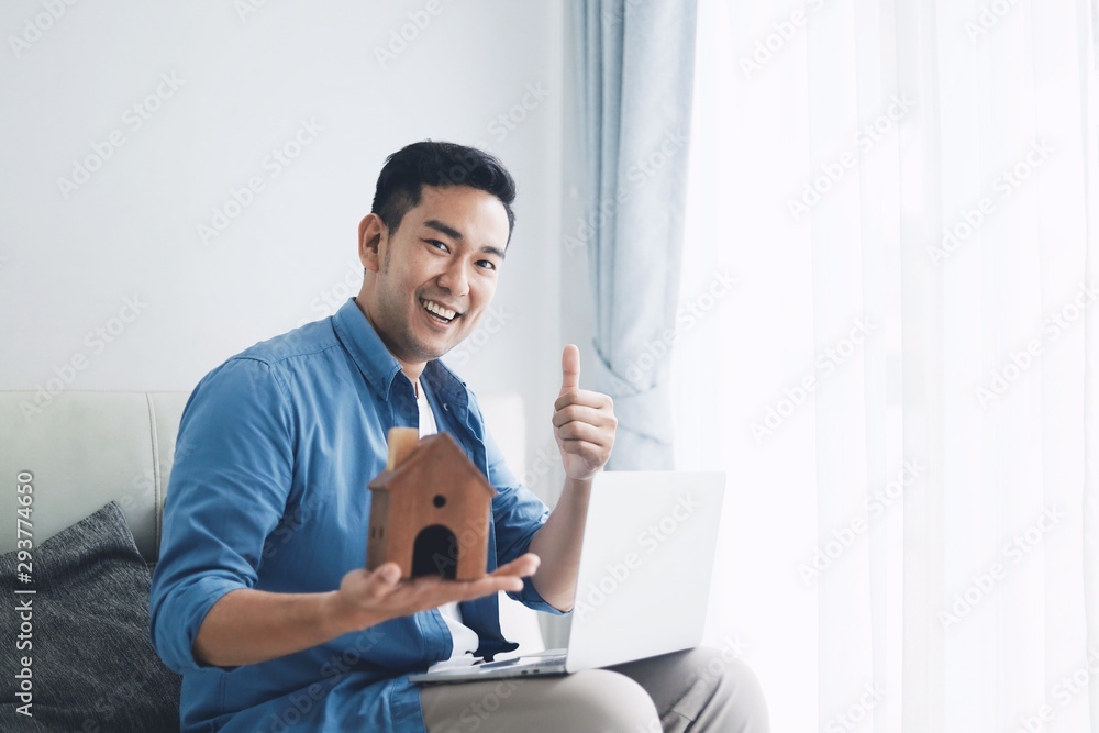 man working on laptop