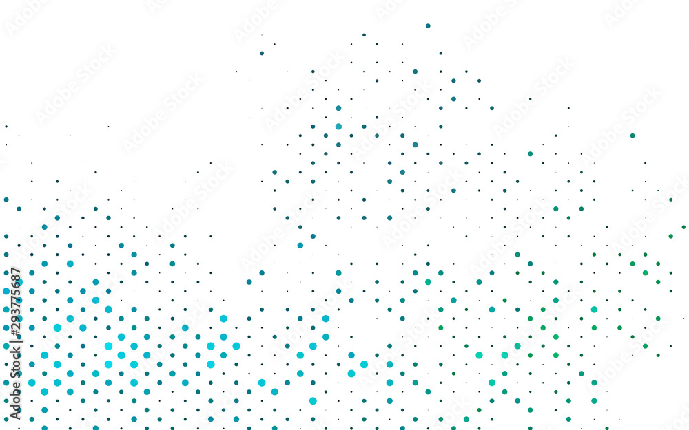 Light Blue, Green vector cover with spots. Blurred bubbles on abstract background with colorful gradient. Template for your brand book.