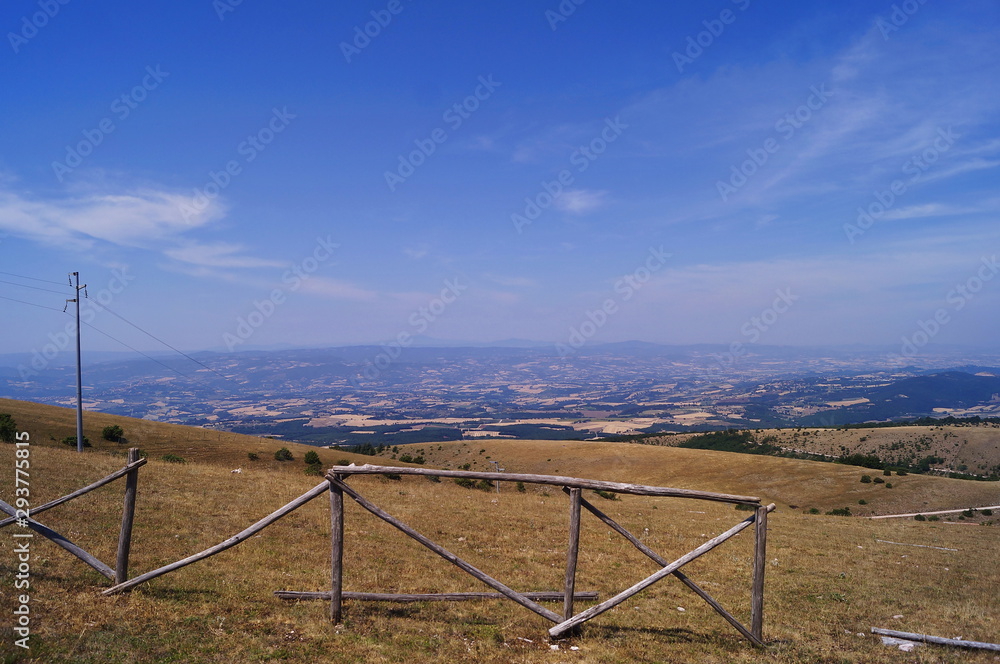 View from the top of Monte Martano, Umbria, Italy