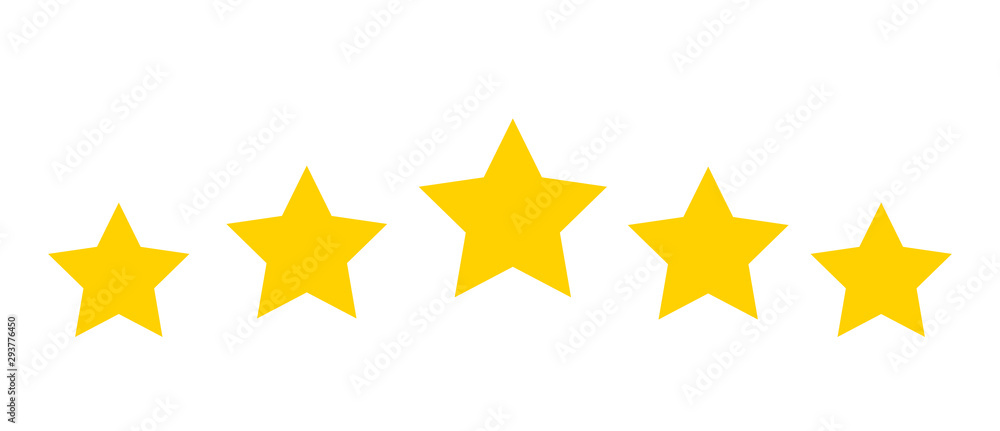 Stars rating icon set. Gold star icon set isolated on a white background Stars rating icon set. Gold star icon set isolated on a white background