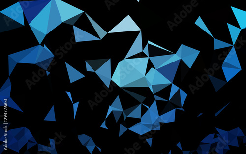 Light BLUE vector polygon abstract layout. Shining colored illustration in a Brand new style. Template for a cell phone background.