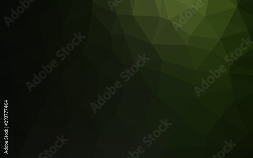 Dark Green vector shining triangular background. Shining illustration, which consist of triangles. Elegant pattern for a brand book.