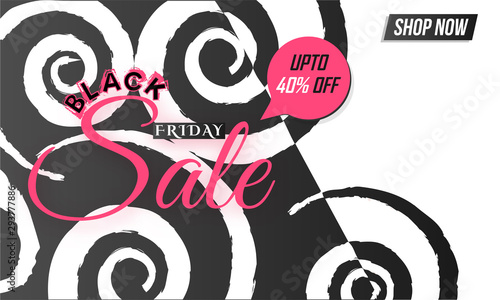 Creative poster or banner design with 40% discount offer, Promotional or Advertising Banner.