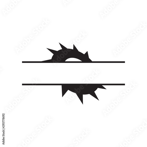 Sawmill graphic design template vector isolated illustration