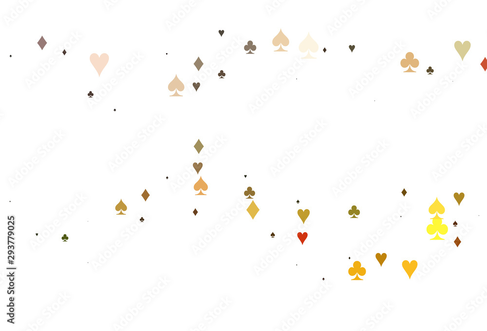 Light Orange vector layout with elements of cards. Light Orange vector layout with elements of cards.