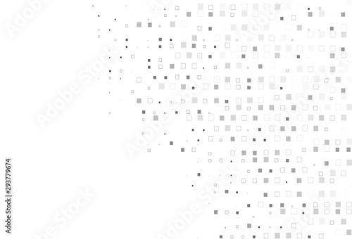 Light Silver, Gray vector pattern with crystals, rectangles. © Dmitry