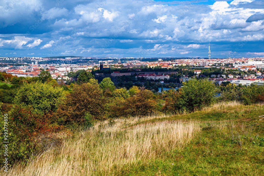 Prague panorama from Prokop valley.
