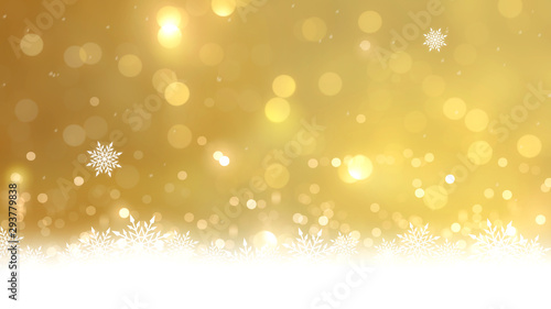 Elegant gold bokeh Christmas background