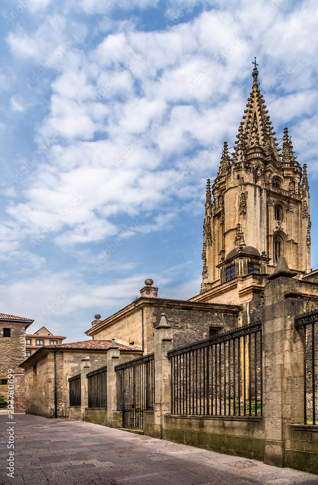 Oviedo, Spain. Medieval Cathedral (Santa Basílica Catedral de San Salvador)
