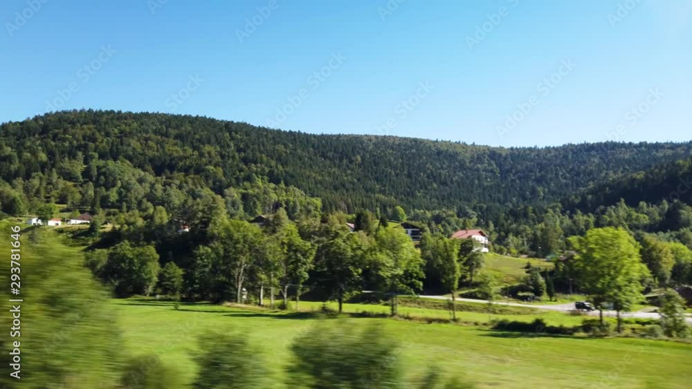Driving at a sunny day in the French mountains with beautiful view Driving at a sunny day in the French mountains with beautiful view