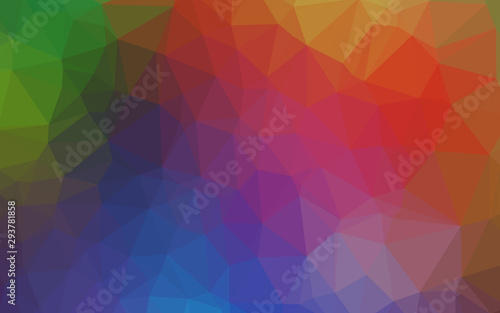 Light Multicolor, Rainbow vector blurry triangle texture. Colorful illustration in Origami style with gradient. Elegant pattern for a brand book.