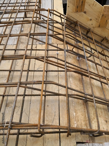 building site, reinforcement for concrete ready for concrete casting