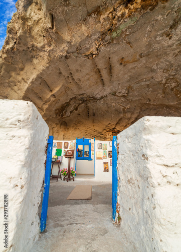 The roofless church of Panagia Kakaviotissa in Lemnos island, Greece