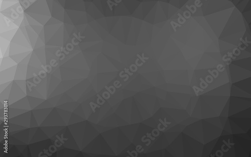 Dark Silver, Gray vector triangle mosaic cover. Modern geometrical abstract illustration with gradient. Template for a cell phone background.